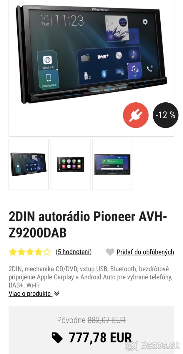 Pioneer AVH-Z9200DAB