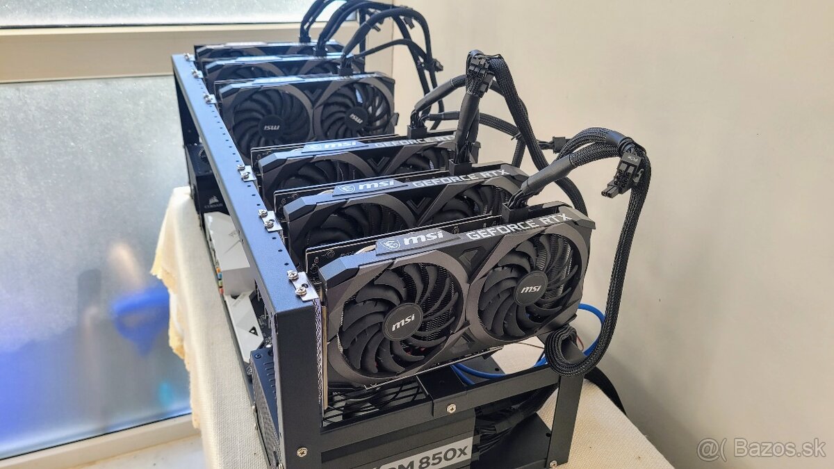 Mining Rig: 6x MSI GeForce RTX 3060Ti Ventus