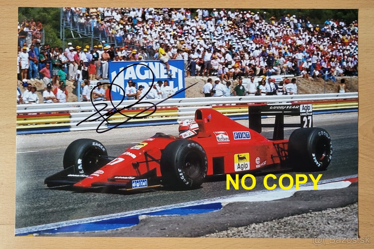 Nigel Mansell Ferrari F1 velké foto 20x30 orig. autogram