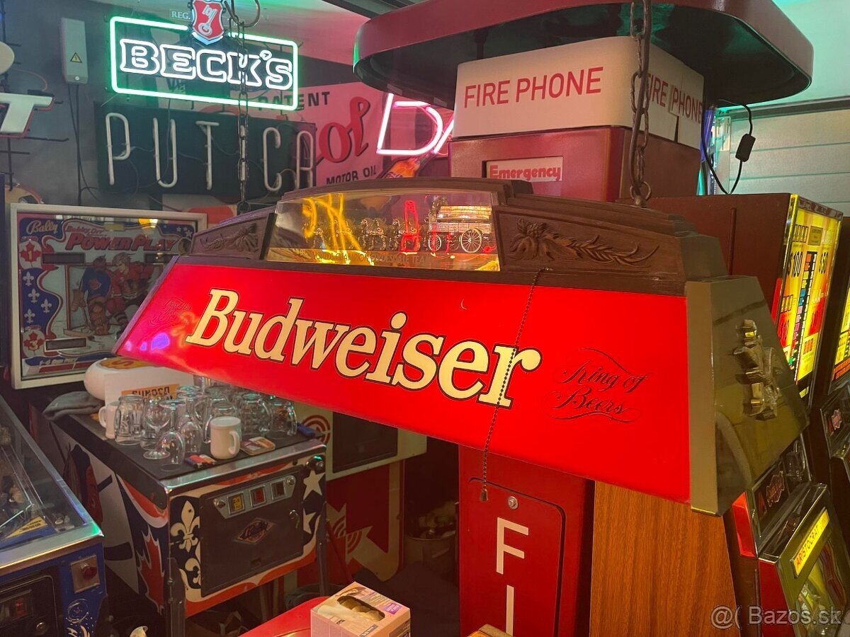 Kulečníkový lustr Budweiser - originál 70/80 léta