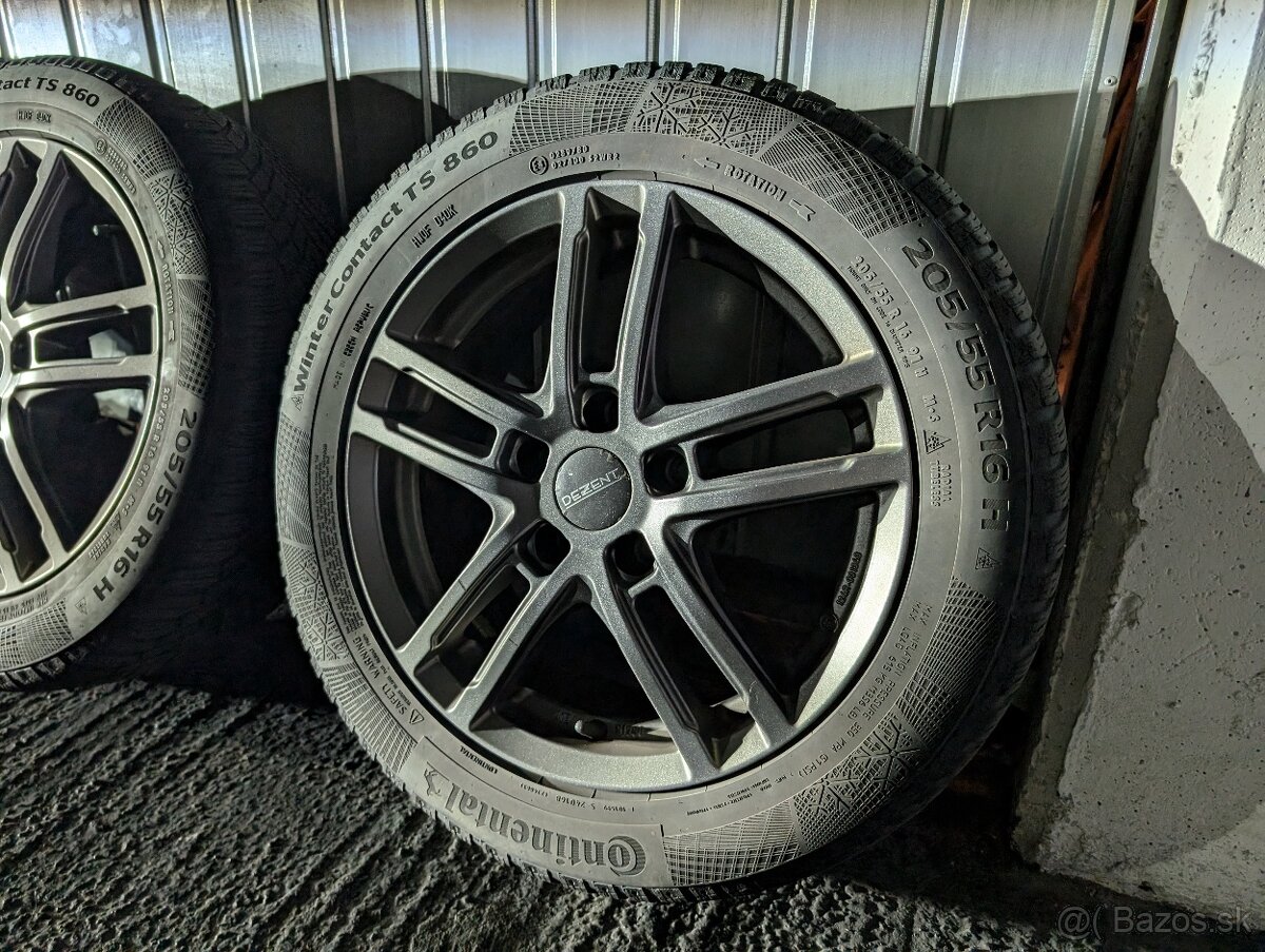 Dezent Graphite 205/55/R16 + zimné gumy Continental (Skoda)