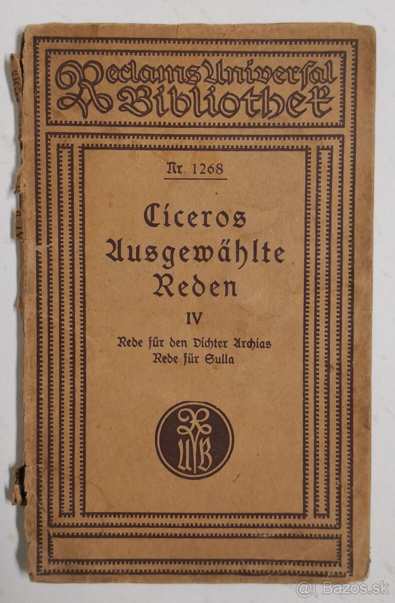 Ciceros Ausgewählte Reden IV. Reclams Universal-Bibliothek