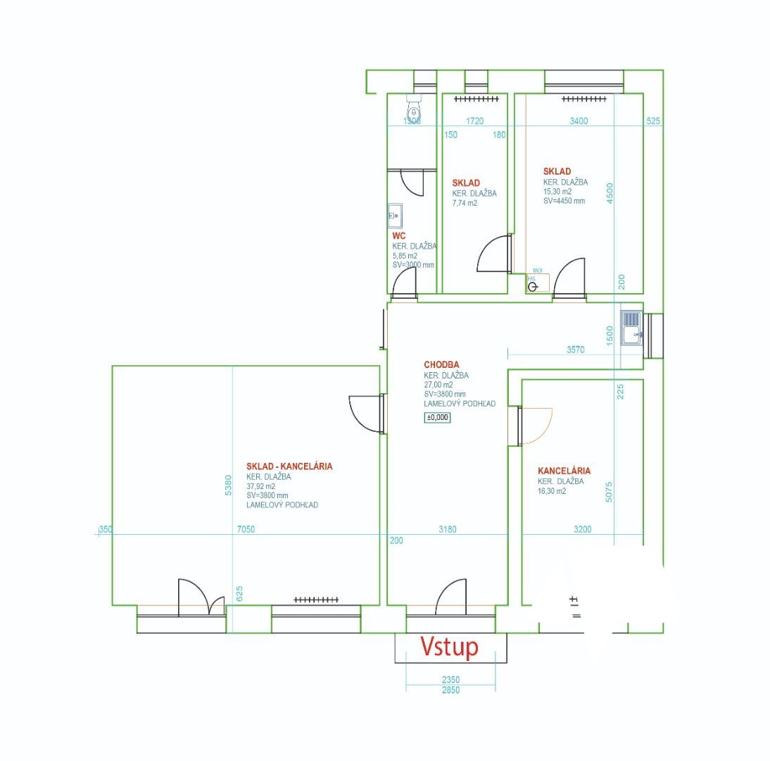 Prenájom - 113 m2, administratívno-obchodné priestory - Nitr