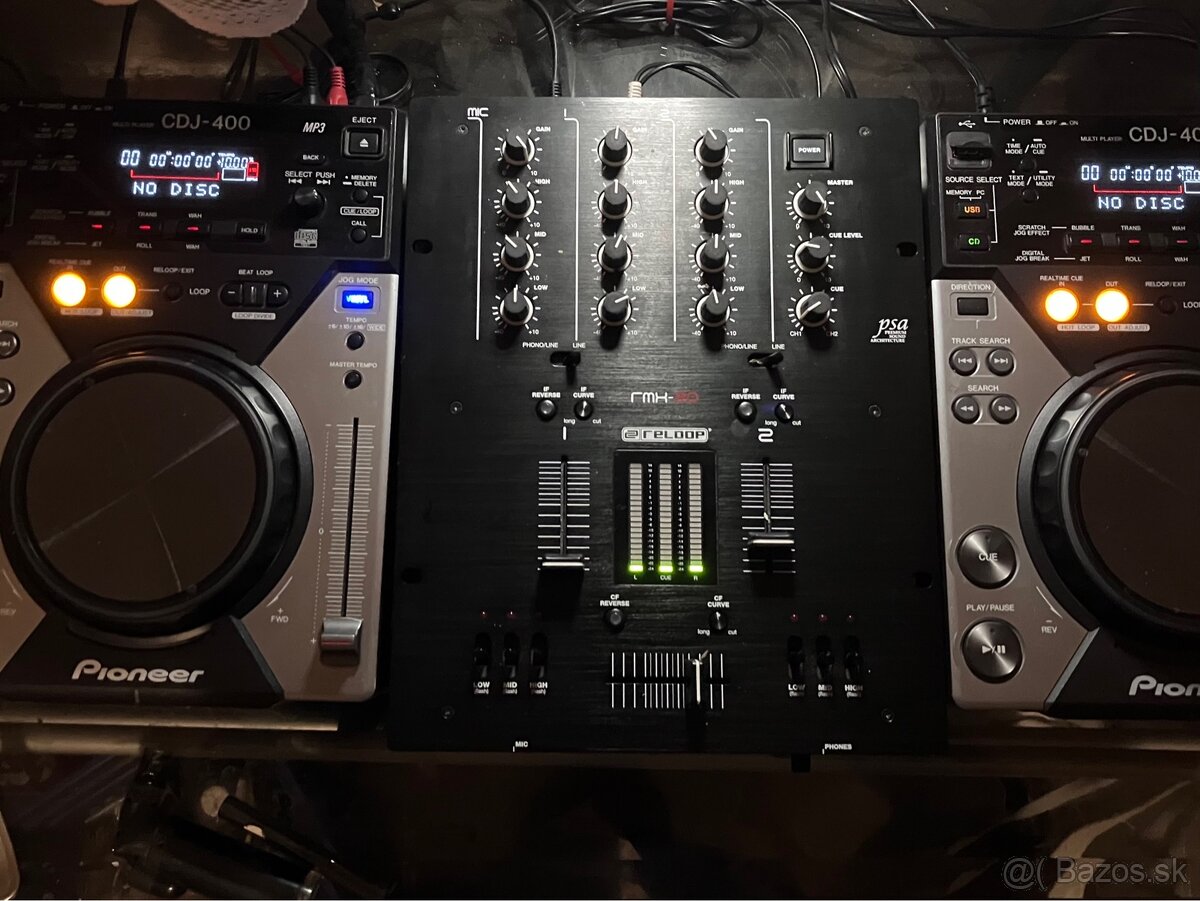 Predám 2x Pioneer CDJ-400 A Mix Reloop-2 dvojkanálový