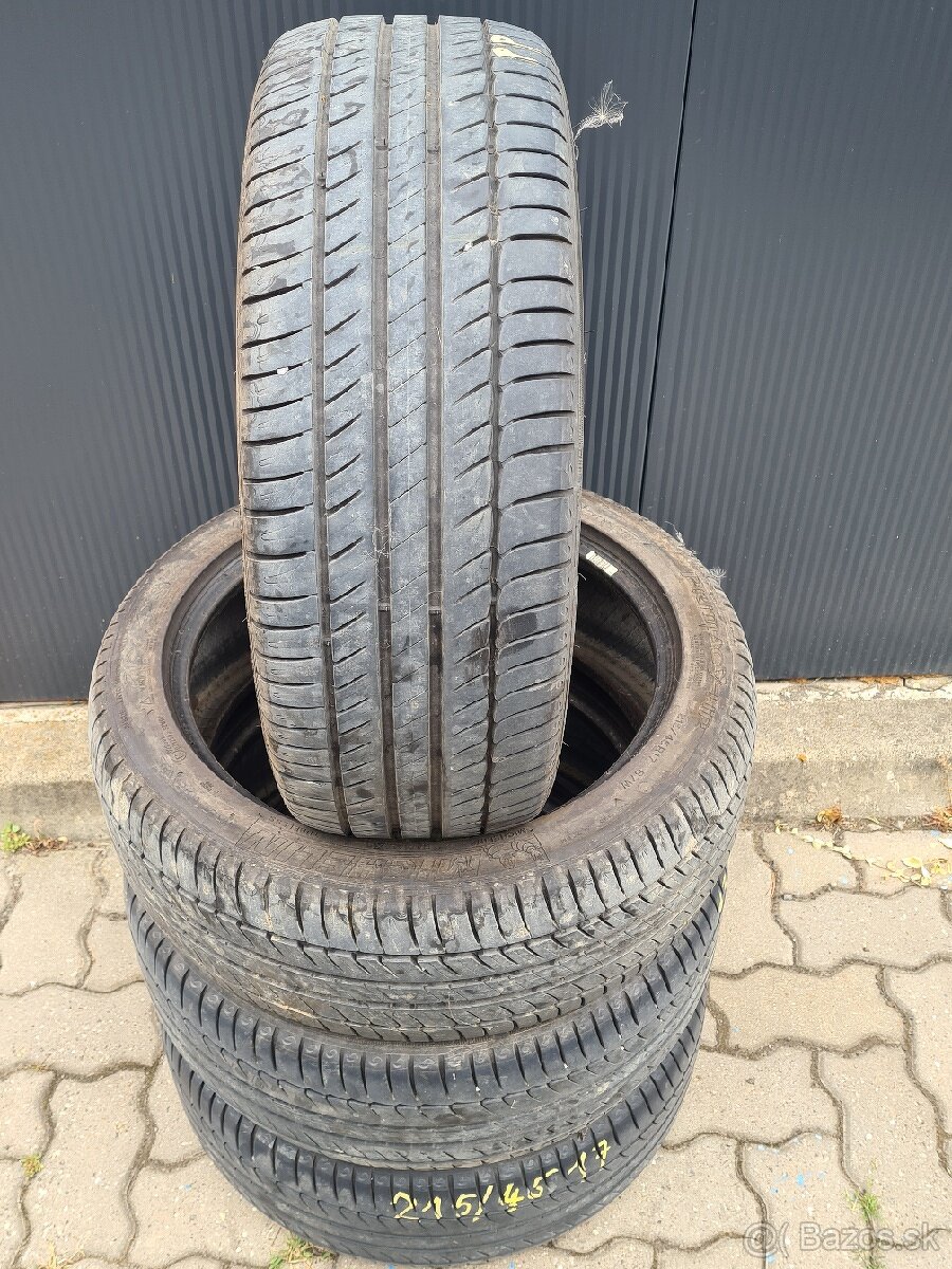 Pneumatiky 215 45 r17 Michelin letné