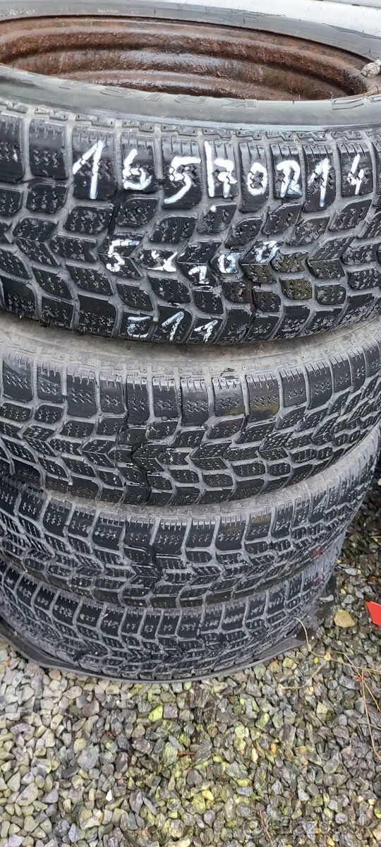 165/70 R14 rozteč 5x100 zimne pneumatiky