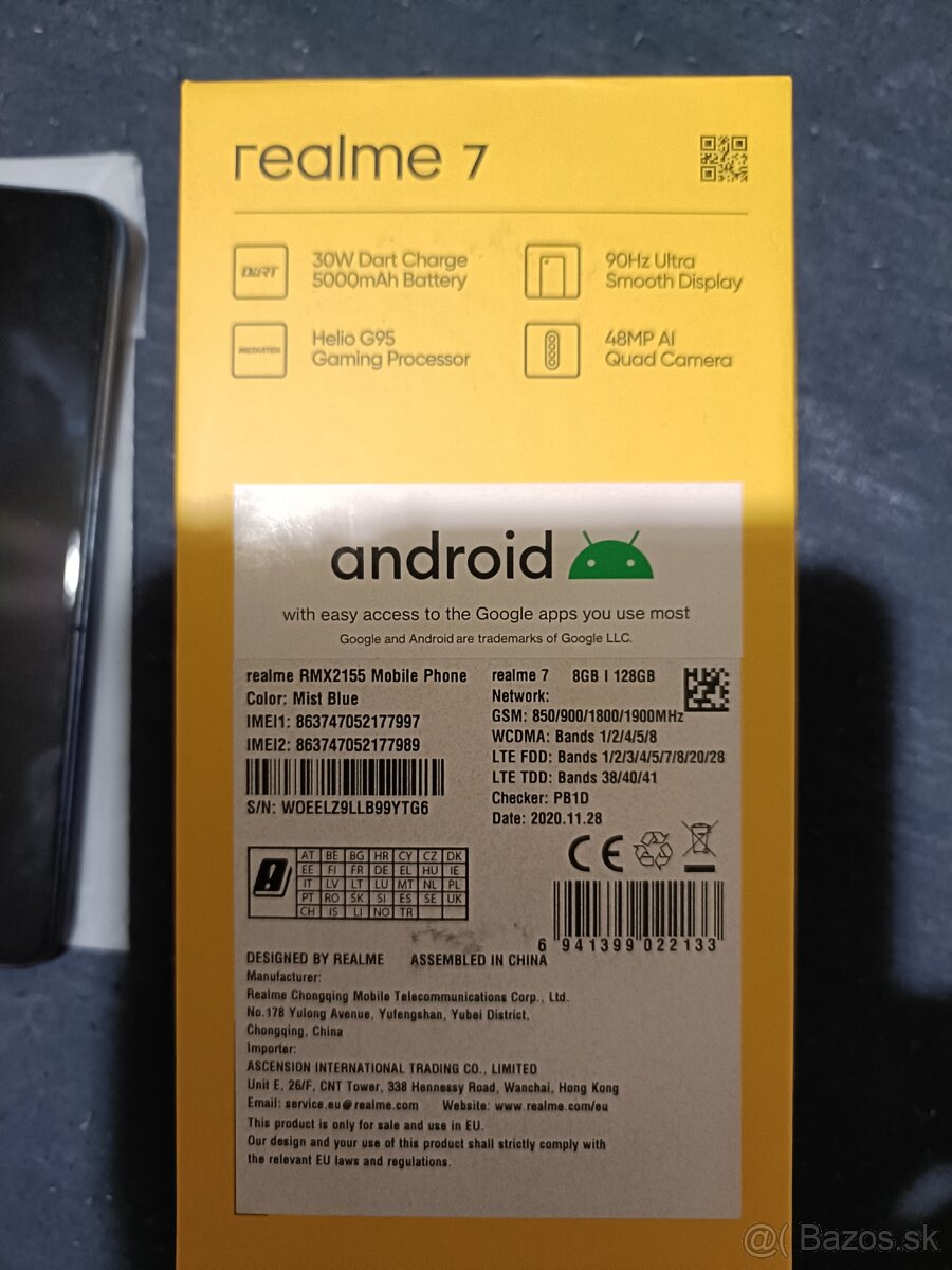 Maximálne zachovalý mobil Realme 7.