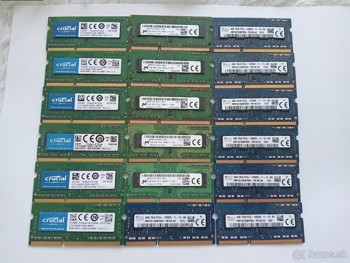 ram (pamäte) pre notebooky 4gb DDR3L 1,35V