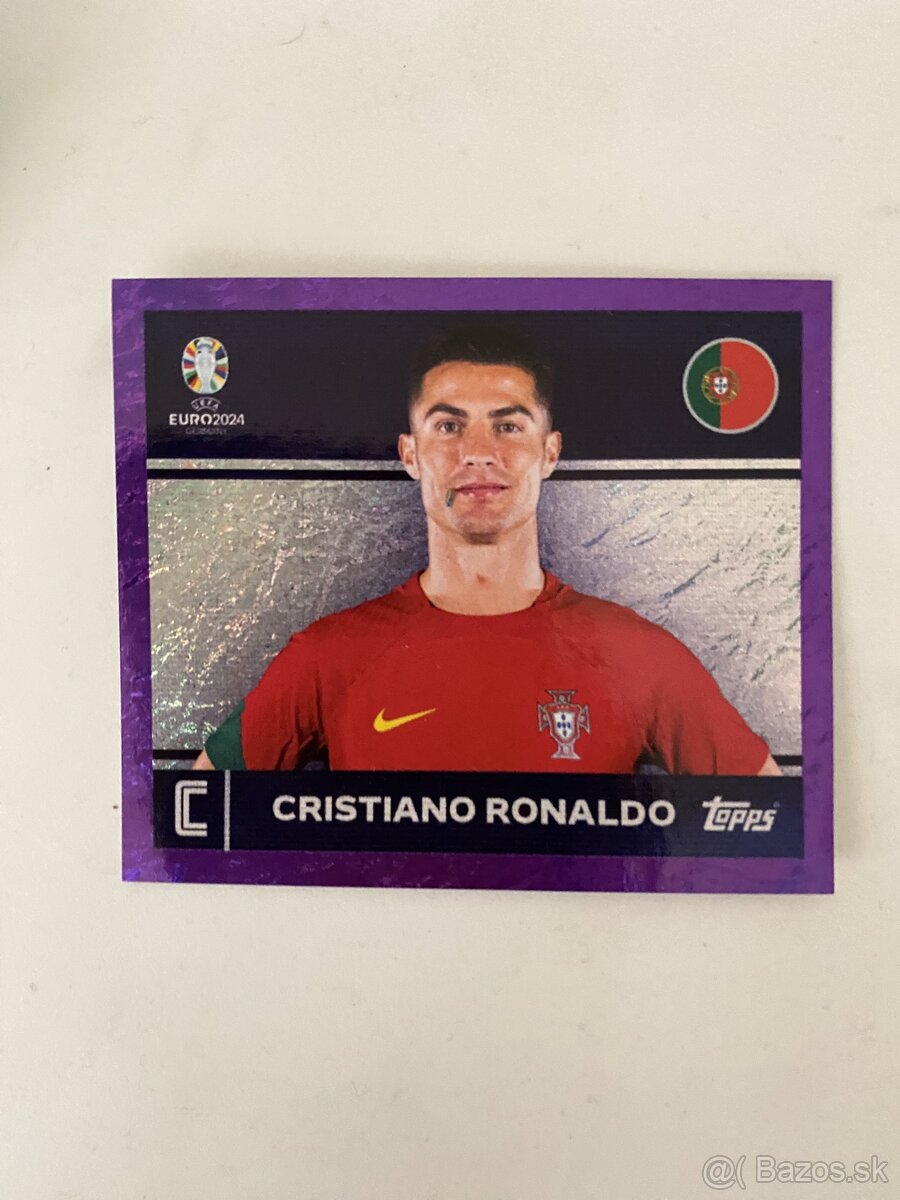 Ronaldo Purple Parallel Euro 2024 Topps nálepka