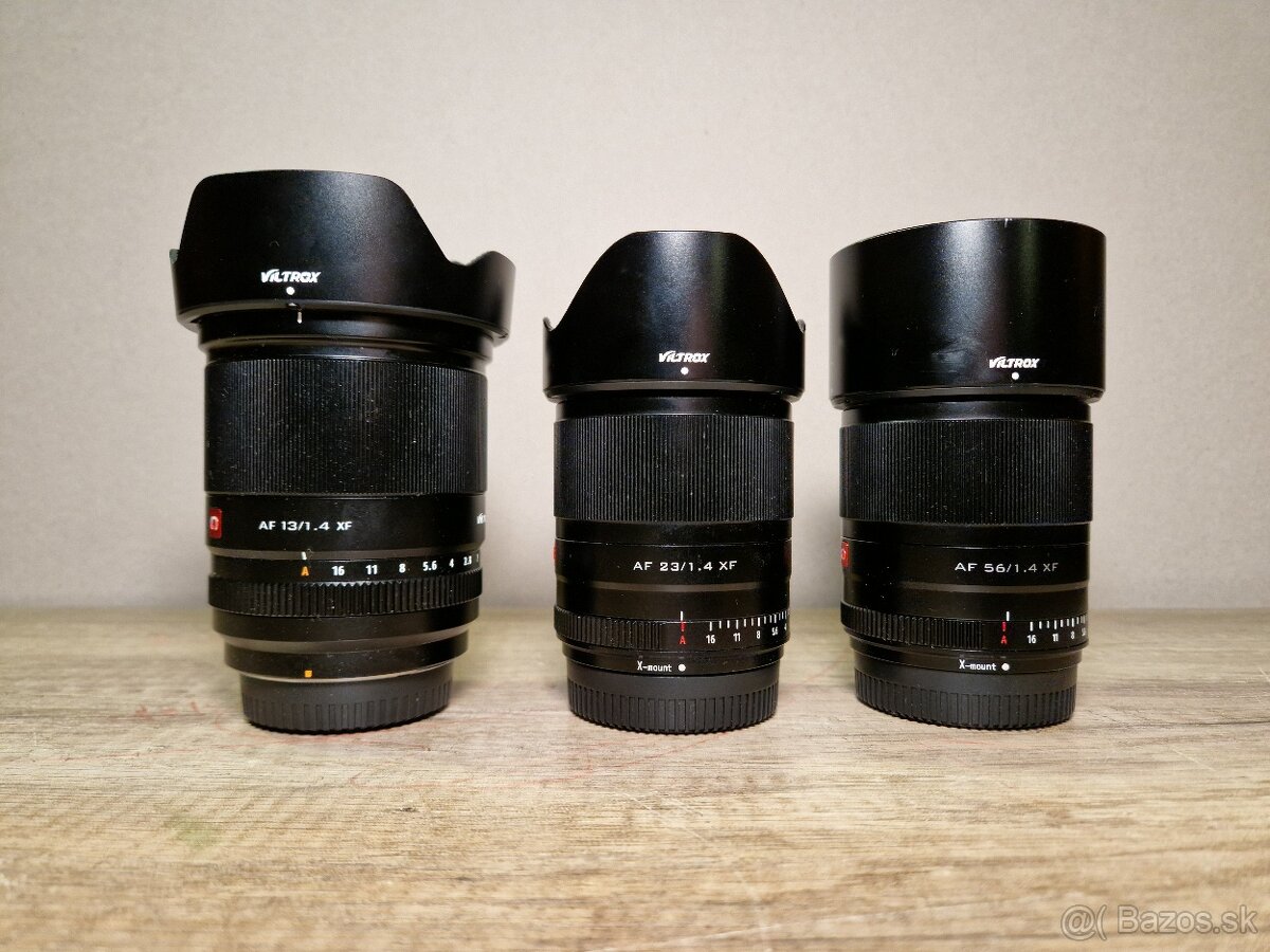 Viltrox 13mm, 23mm, 56mm pre Fujifilm