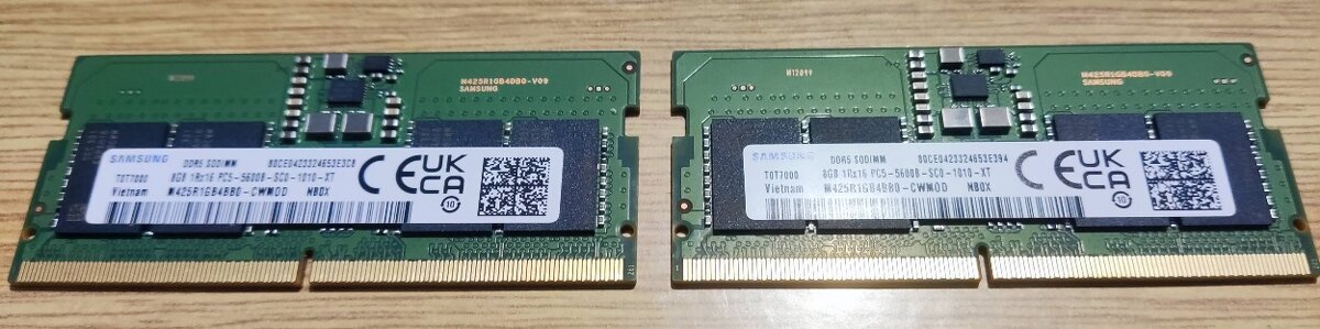 2x 8 GB DDR5 SODIMM 5600