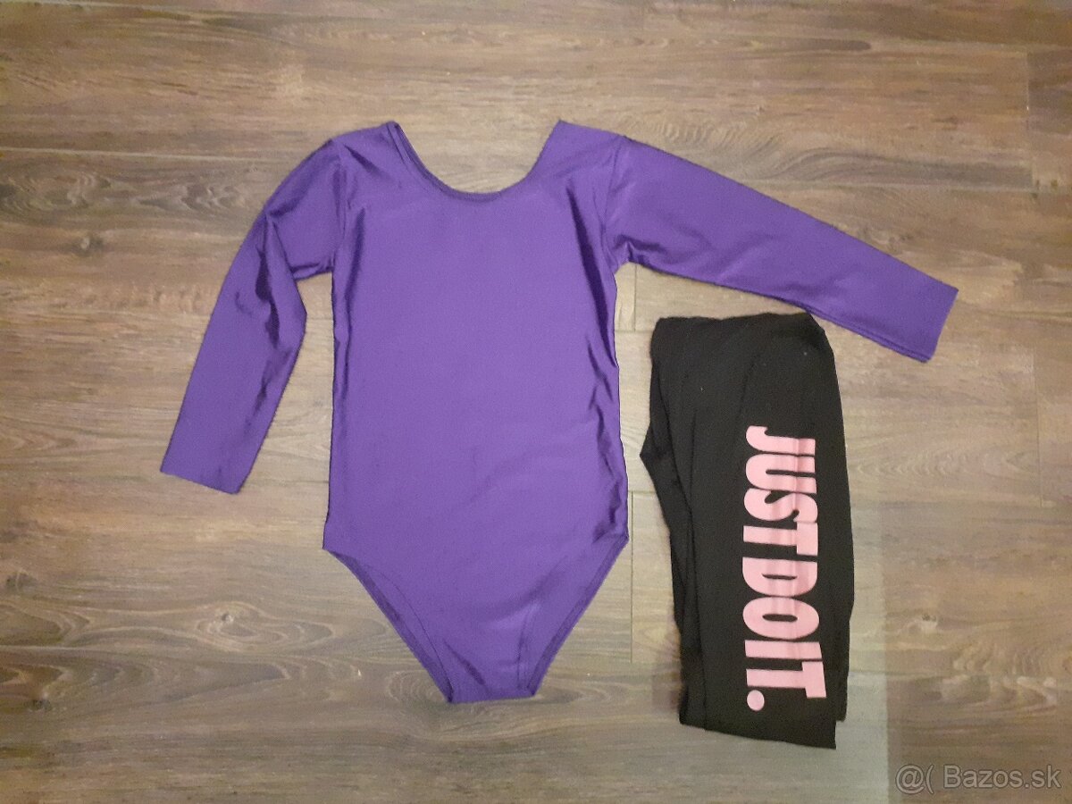 Gymnastický, baletní dres/trikot vel. 152 + legíny