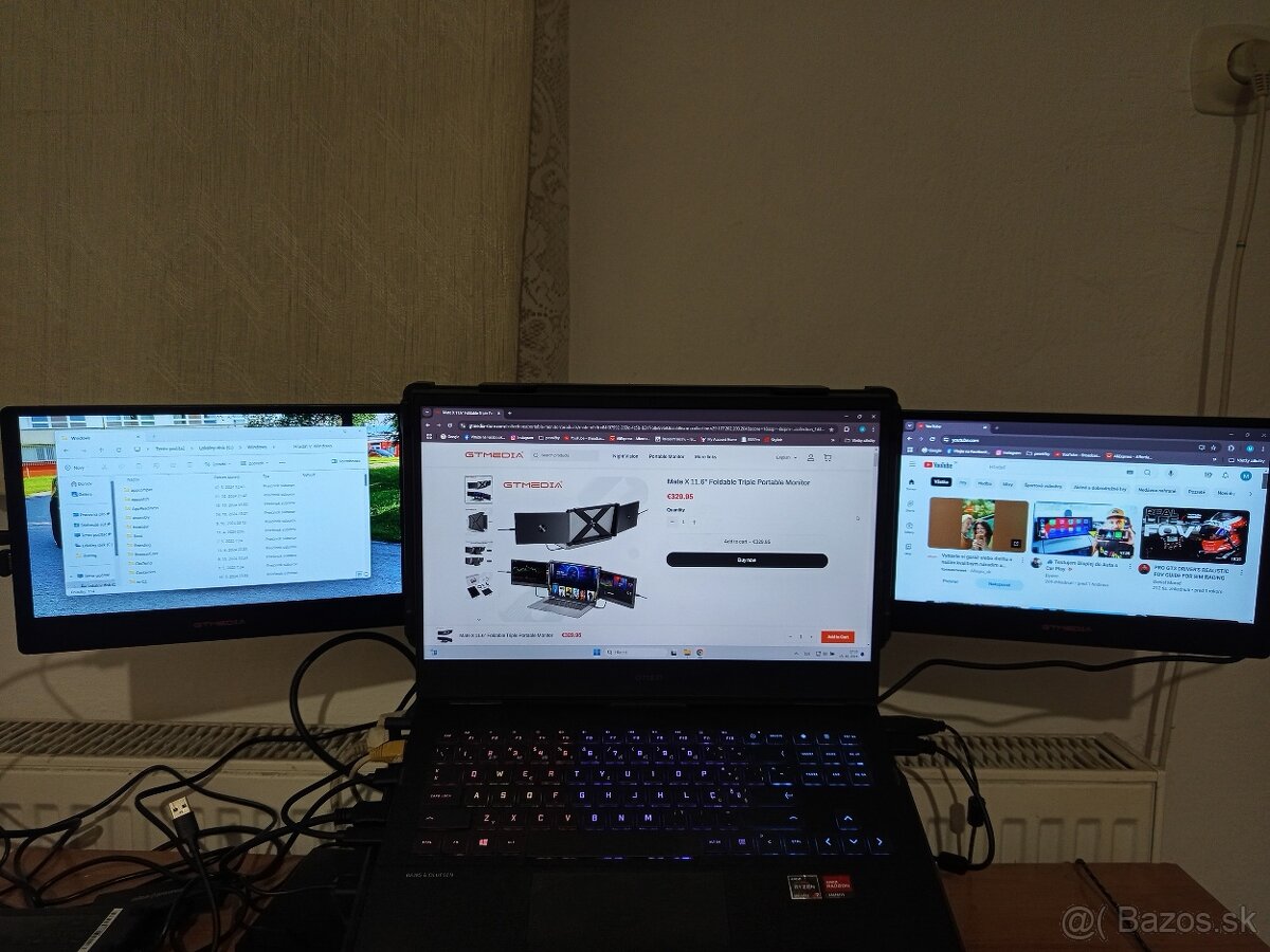 Predám dvojitý monitor na notebook