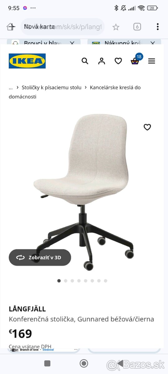 Kancelárska stolička IKEA