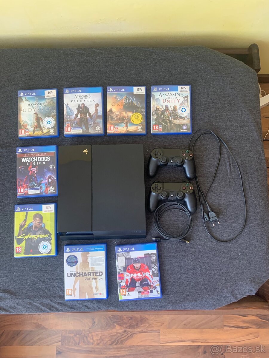 Predám PS4 500GB + 2x dualshock 4 + hry