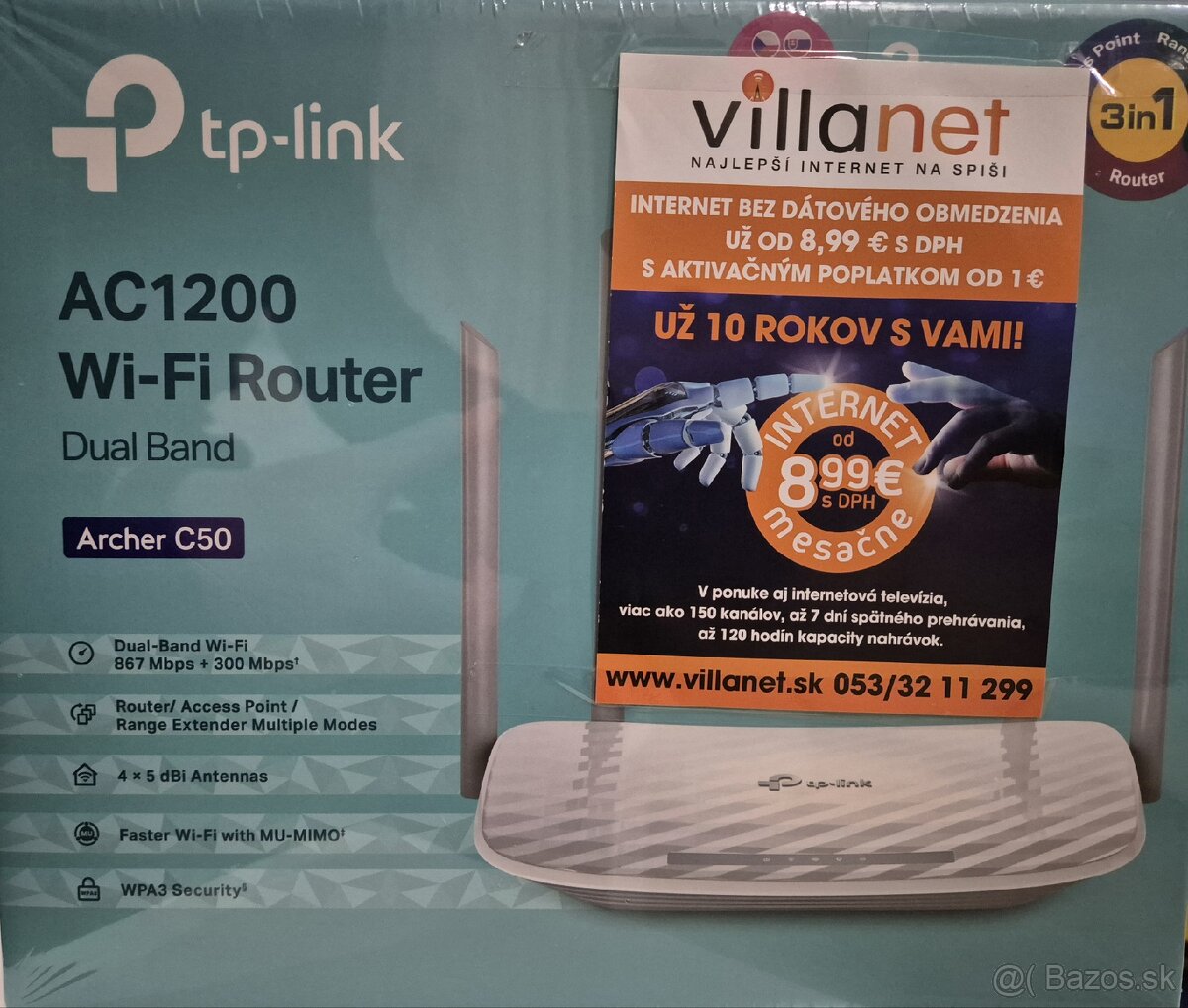 Wifi router TP link AC1200 Archer C50