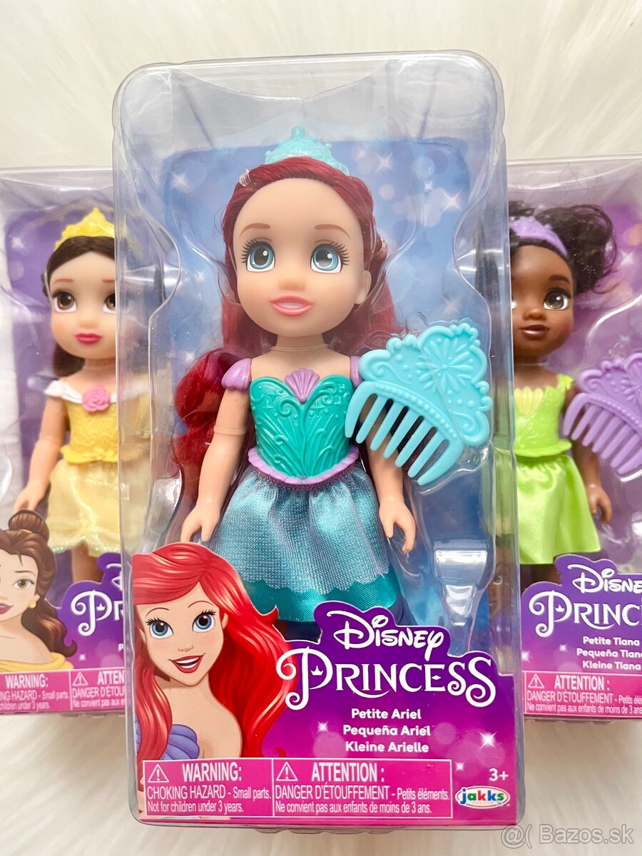 Disney princezné bábiky Ariel, Bella, Tiana