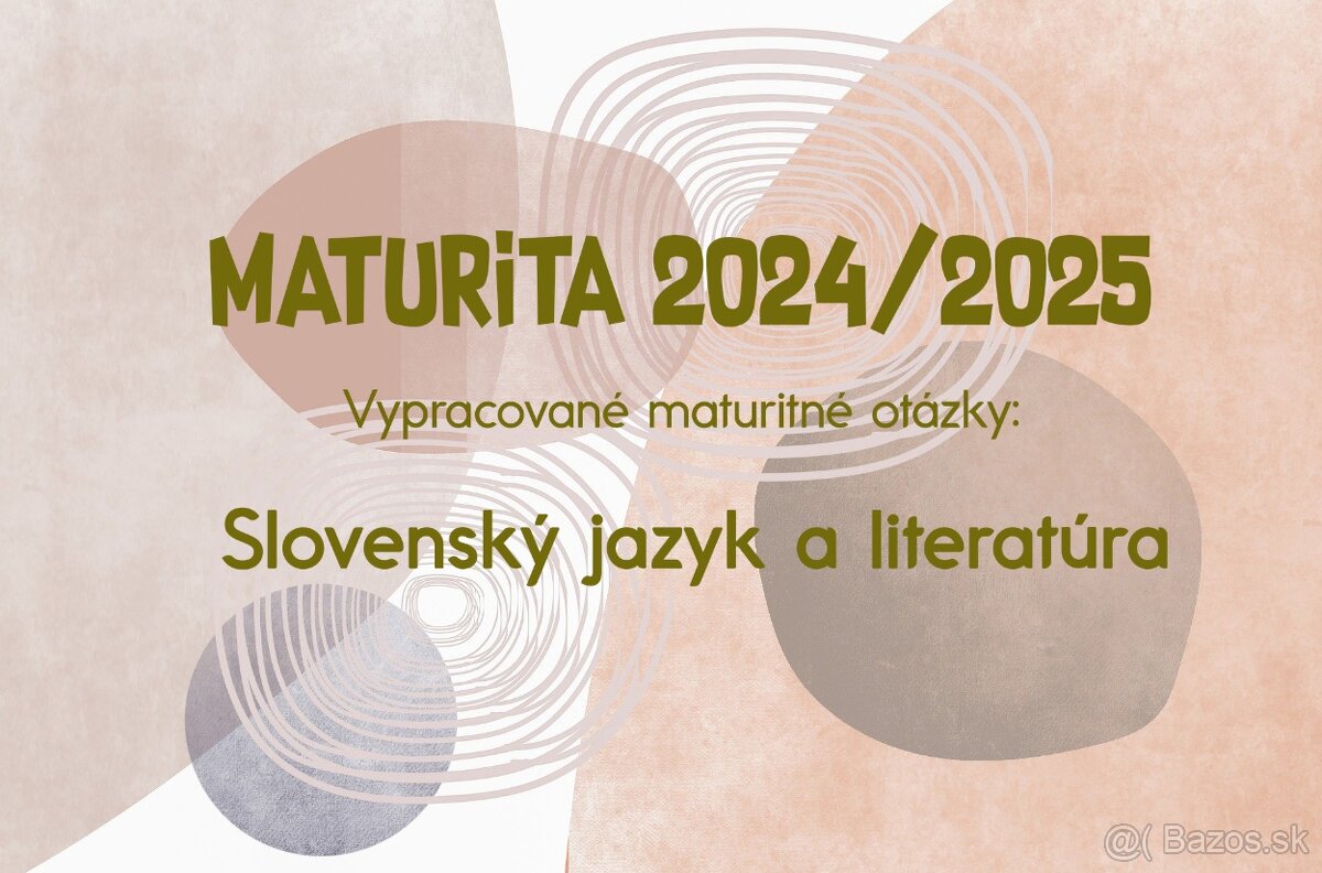 Vypracované maturitné otázky zo Slovenského jazyka a lit