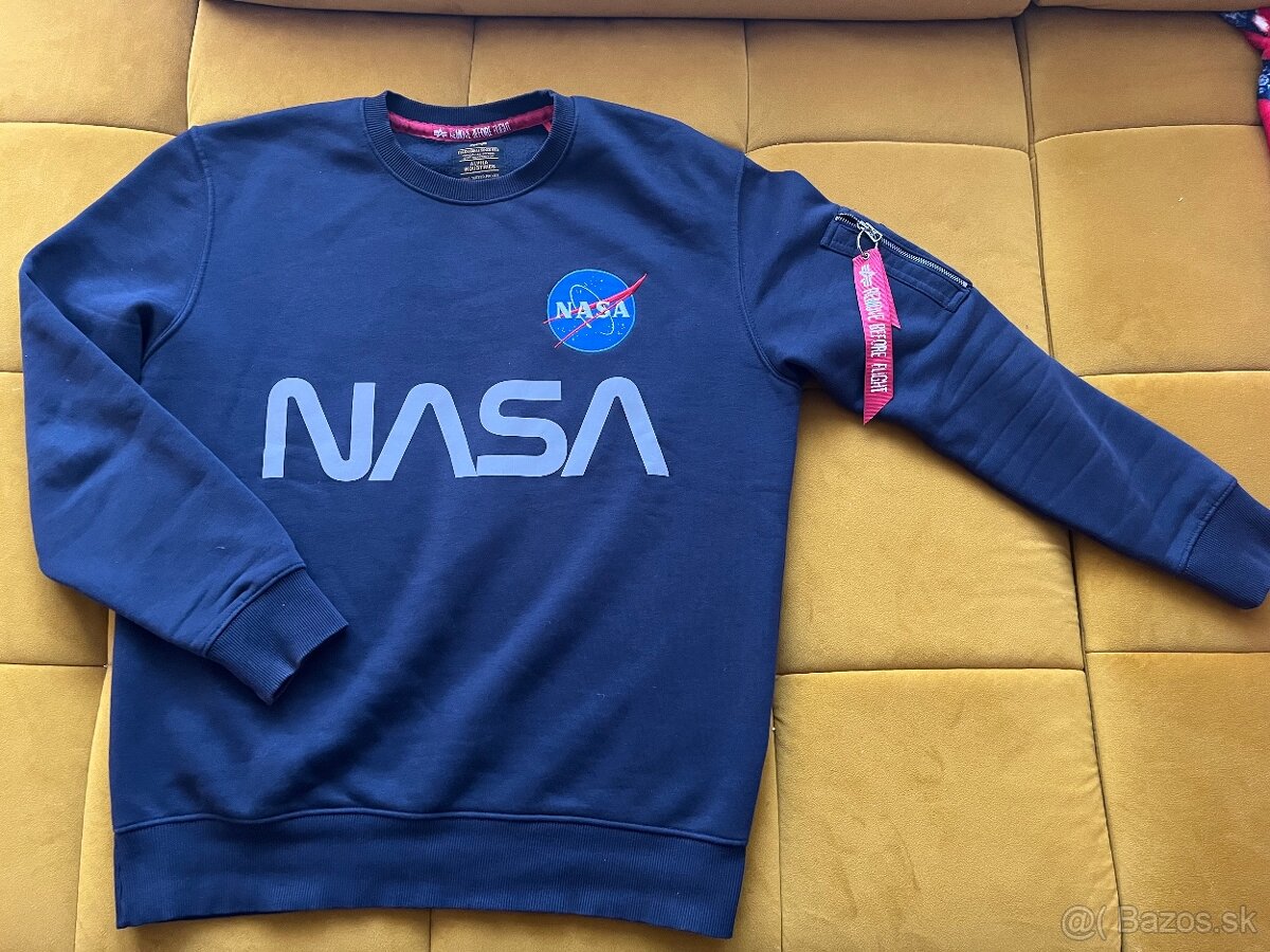 Pánska námornicka mikina Alpha Industries-Nasa