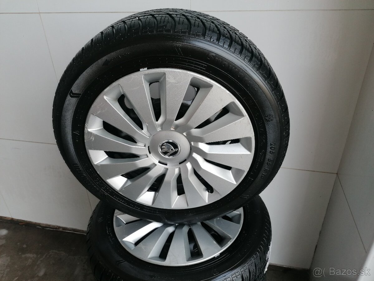 Zimné pneumatiky +Puklice 5x112 205/55R16 Cena 130€