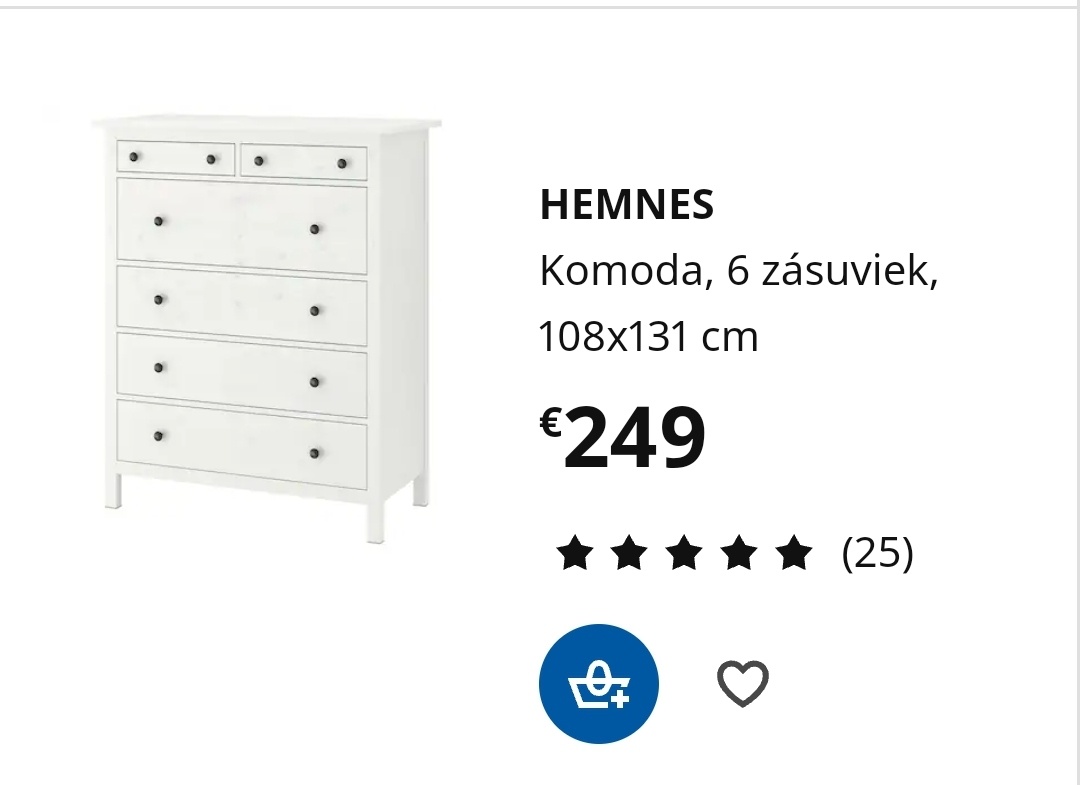 Komoda ikea hemnes 108x131 cm