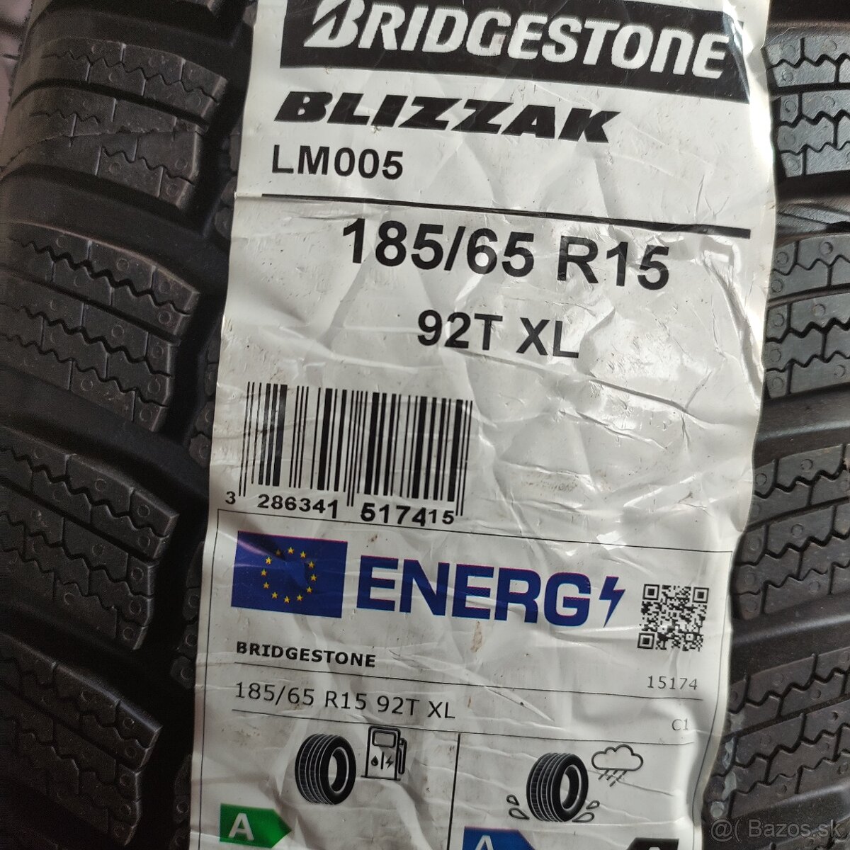 185/65 r15 Bridgestone - 1 kus