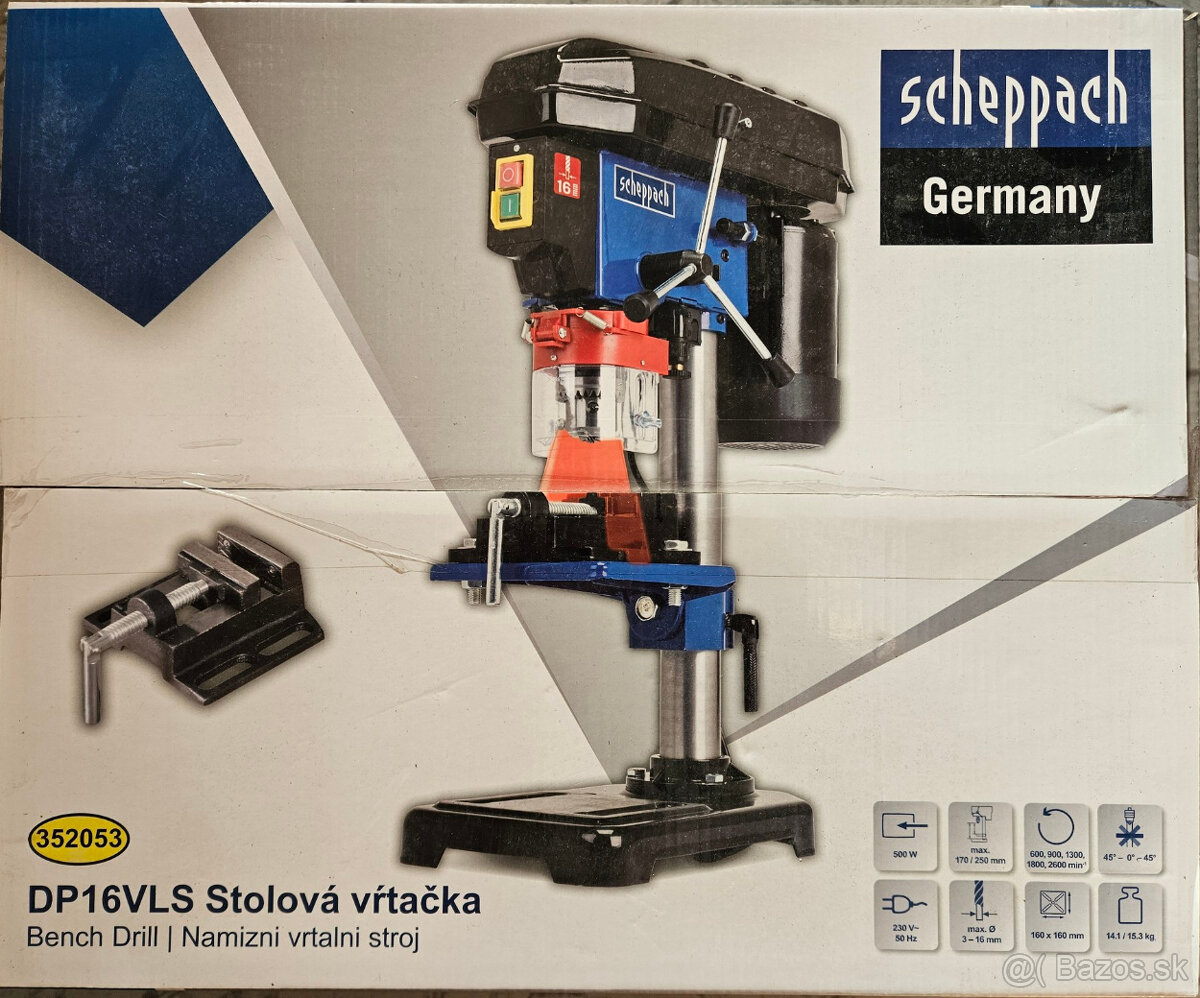 Stolová vŕtačka Scheppach DP16VLS