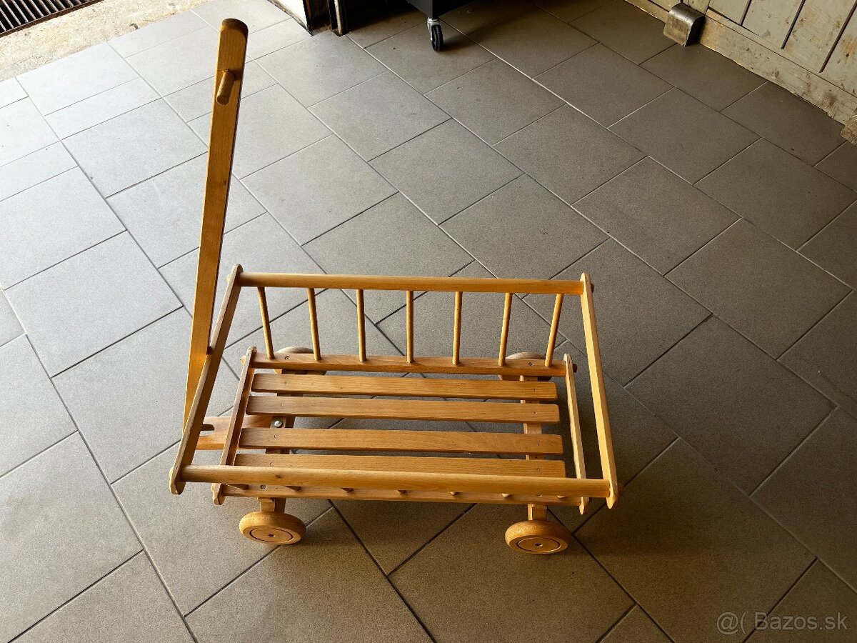 Drevený vozík - rebriňák prírodný