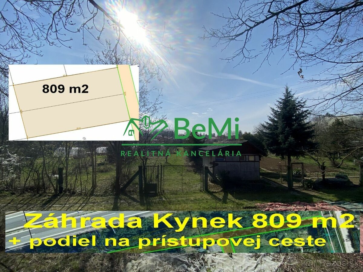 Záhrada  809 m2 Nitra - Kynek ID 466-14-MIGa