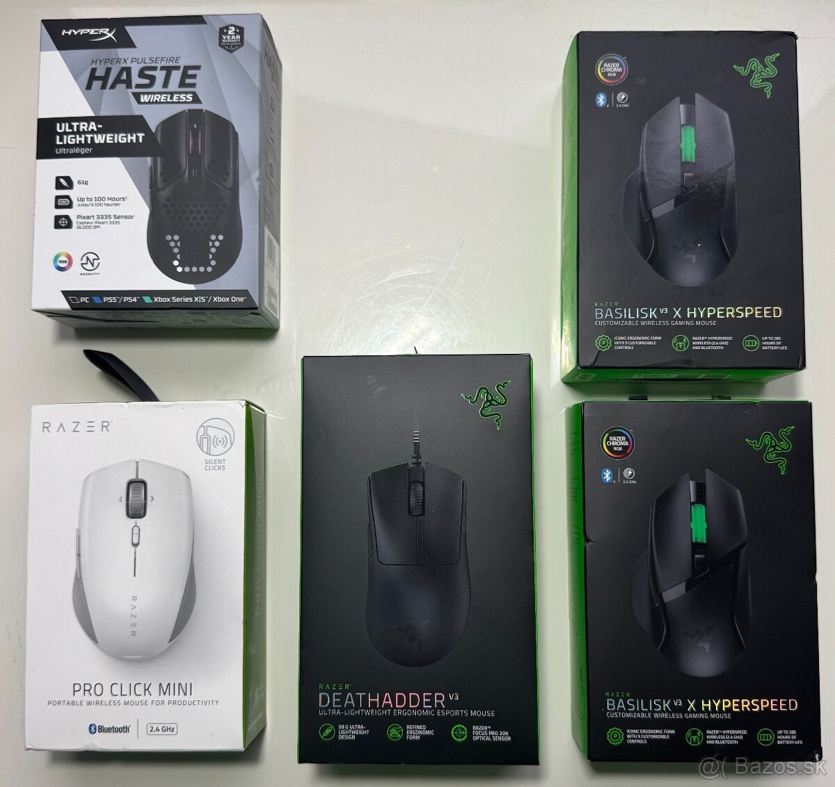 Nové herné myšky Razer, HP a Logitech