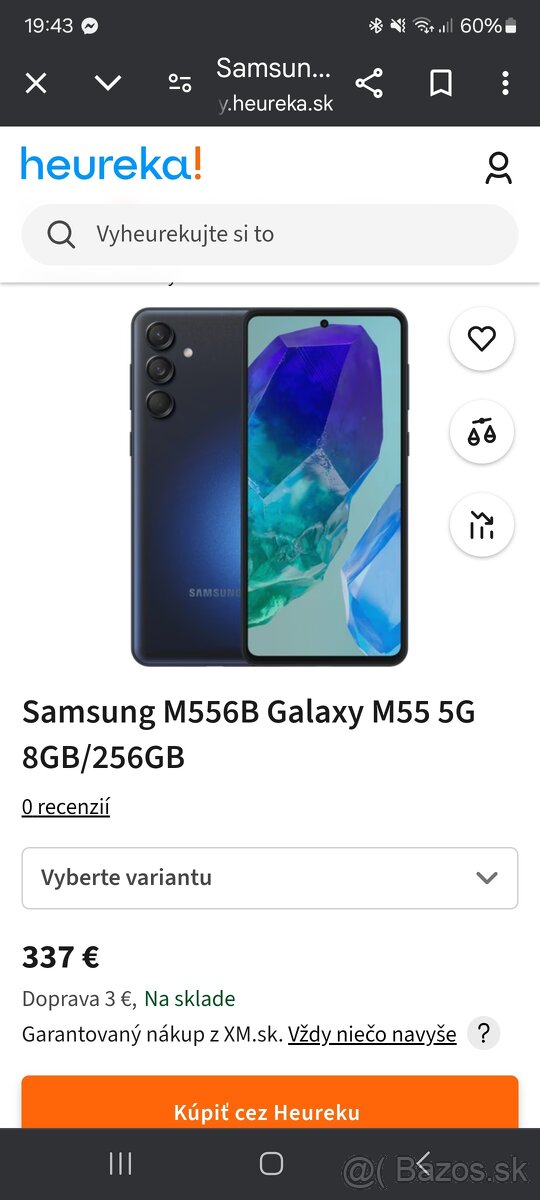 Vymením Samsung M55 5g 8gb 256gb