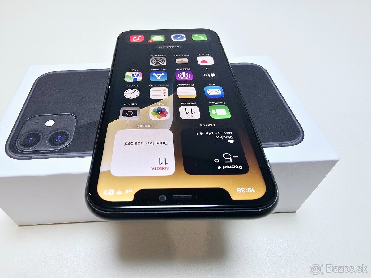 APPLE IPHONE 11 64GB BLACK ,BATERKA 100%