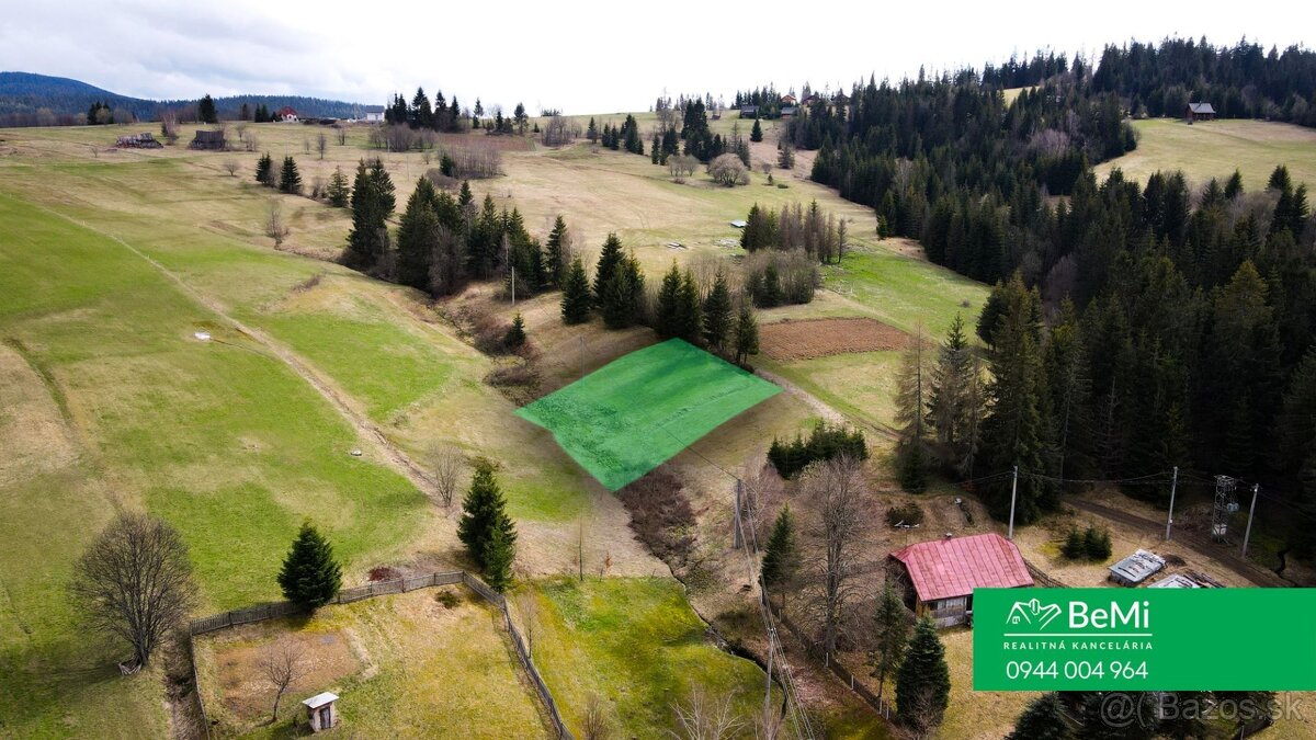 Rekreačný pozemok na predaj Oravská Lesná 1067m2