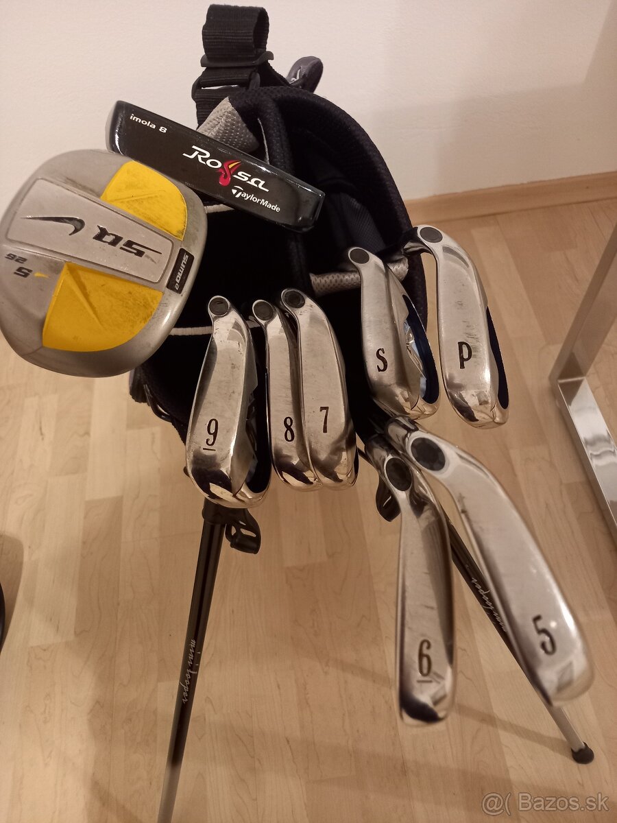 Golfový set CALLAWAY-bag a 7 palíc; plus vozík a 2 palice