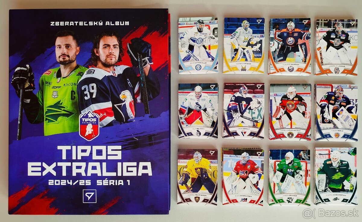 Hokejové kartičky TIPOS EXTRALIGA 2024/2025  BASE SET+ALBUM