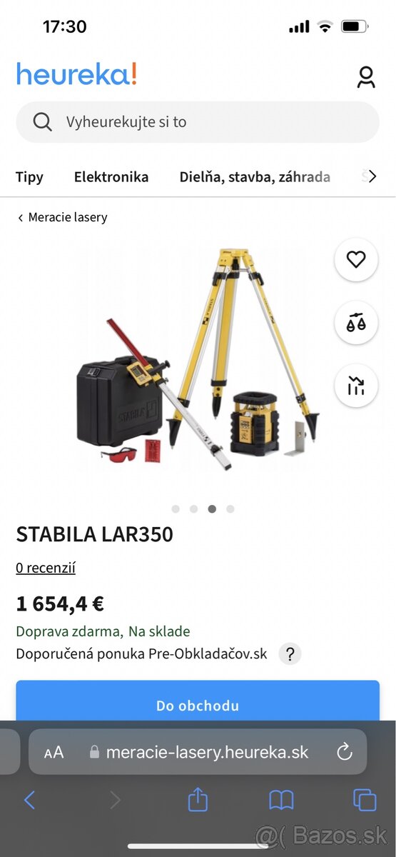 Rotačný laser stabila