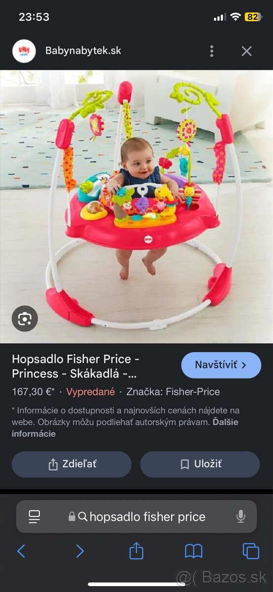 Hopsadlo fisher price