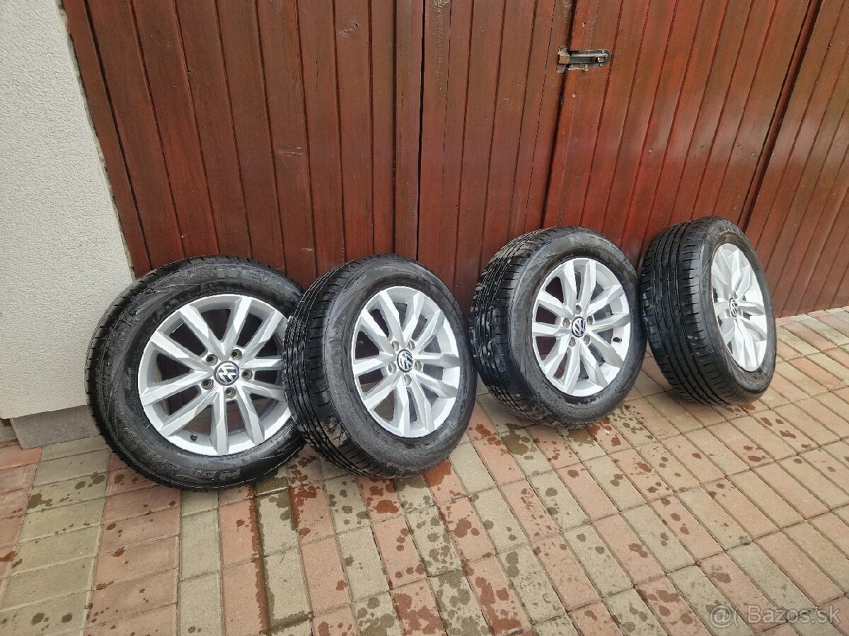 Alu disky 5×112 r 16 +aj samostane NOVE LETNE GUMY