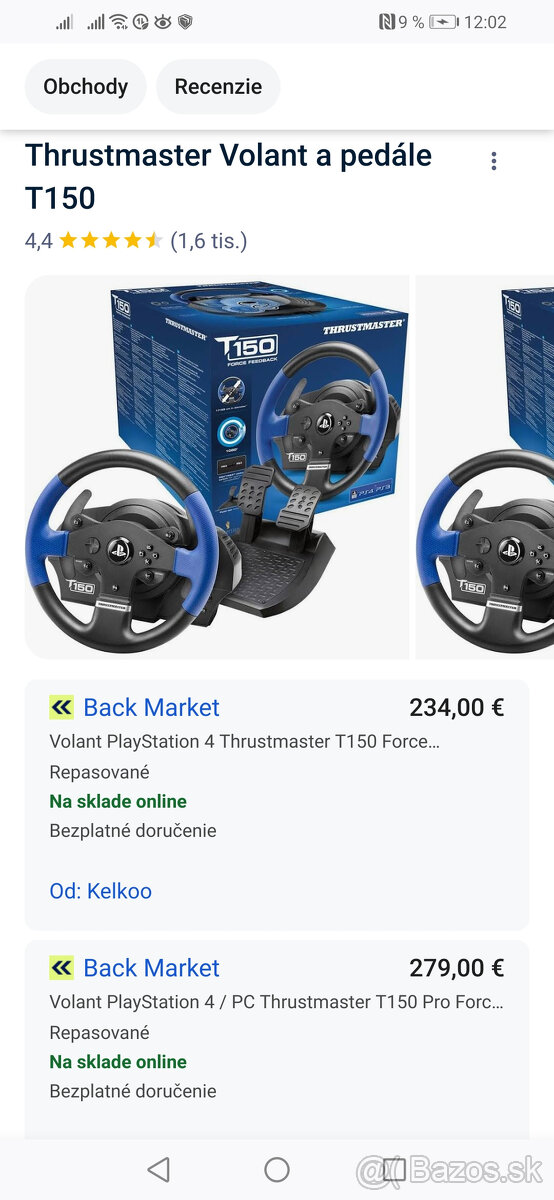 Volant s pedálmi Thrustmaster T150 Force Feedback 150