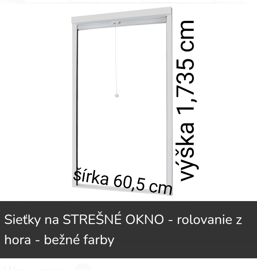 Rolovacia sieťka (nielen) na strešné okno