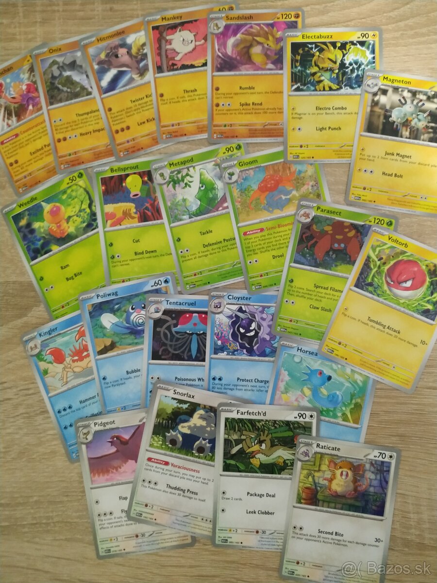 Predám karty pokémon (bulk)