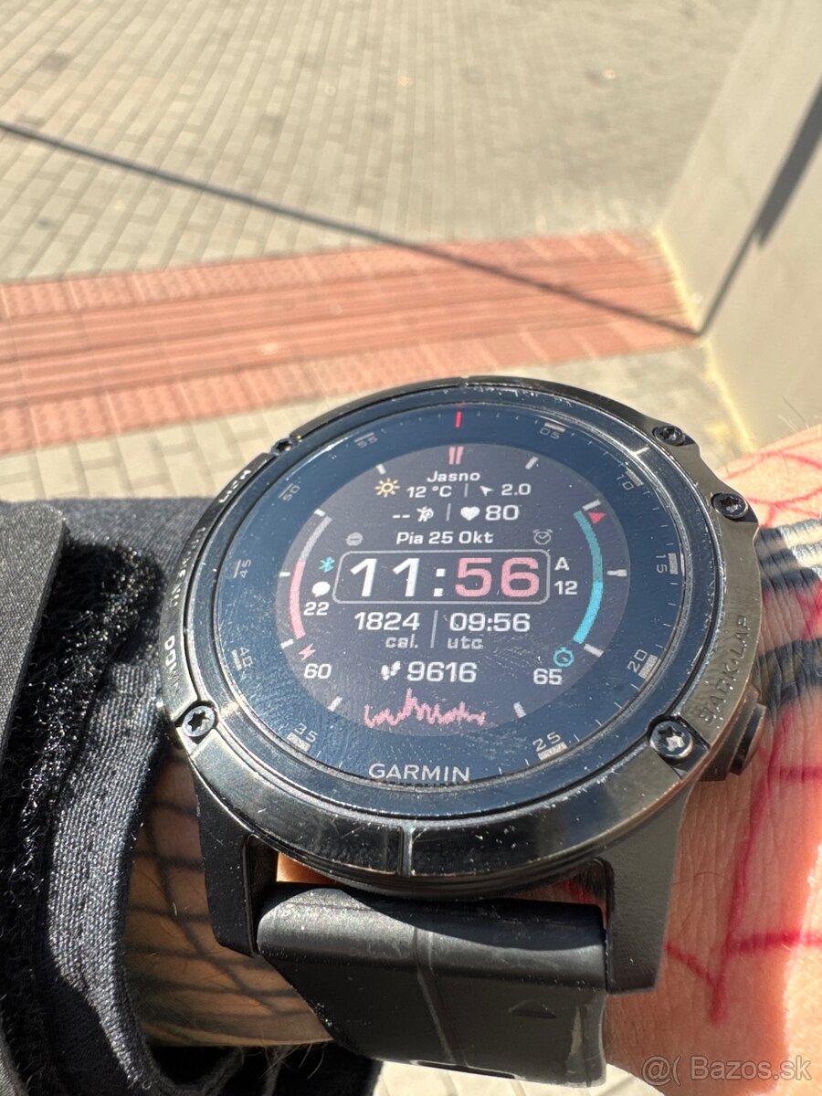 Garmin Fenix 5Plus zo zafirovým skličkom