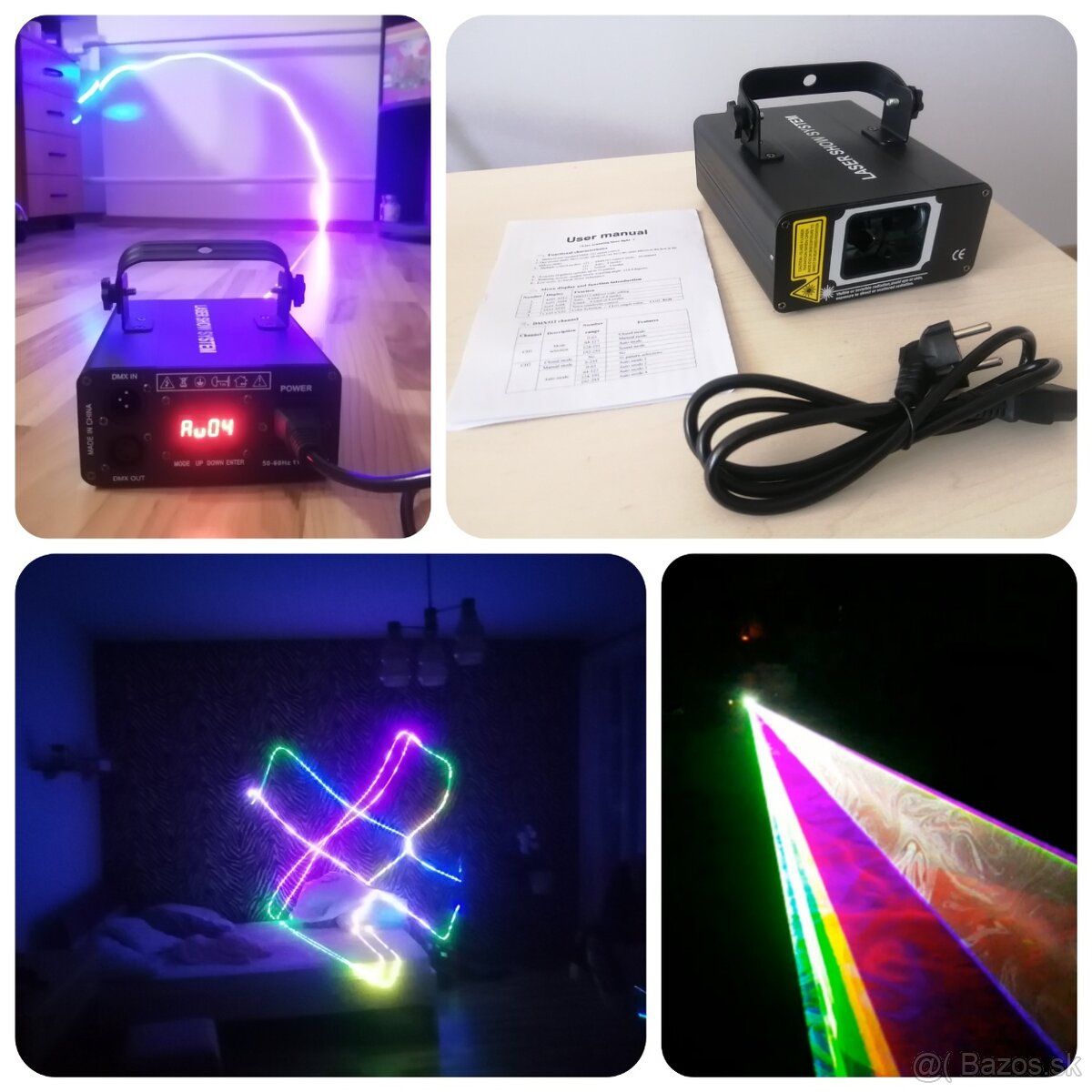 Laser RGB 500mw vytvarajúci vzory