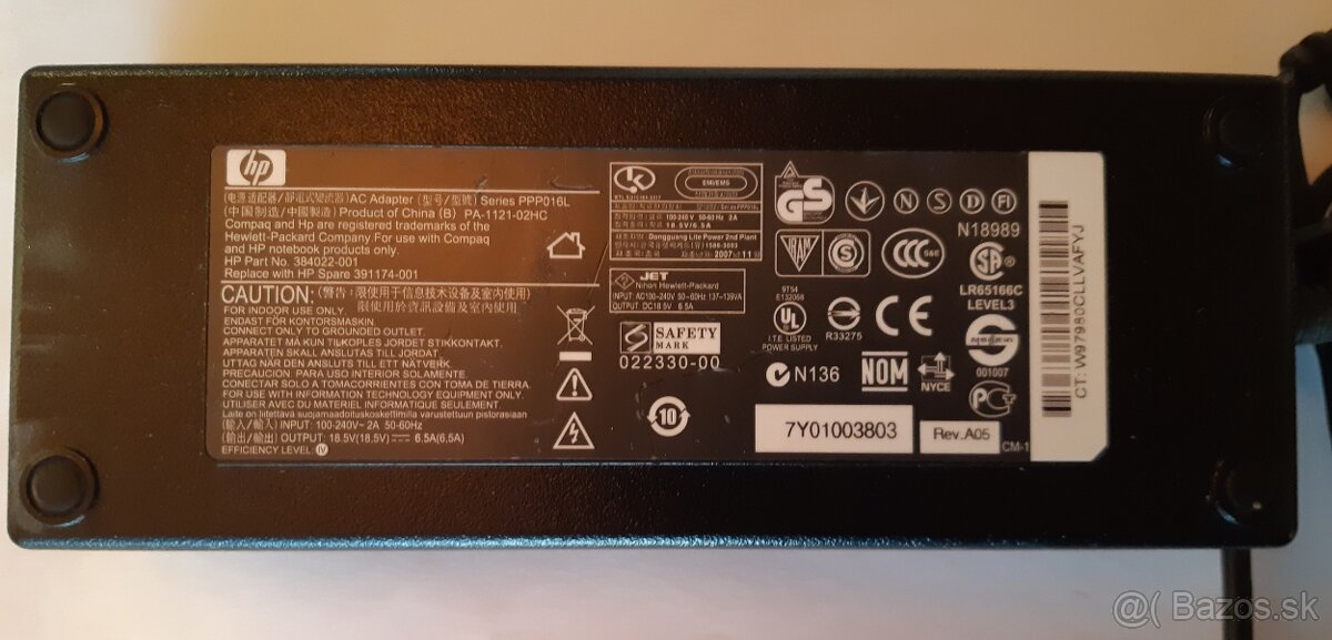 Original HP AC Adapter PPP016L/nabijacka/zdroj pre notebook