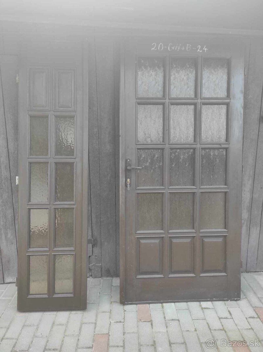Drevené smrekové dvojkrídlové dvere
