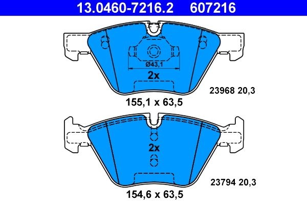 Brzdove platnicky ATE 13.0460-7216.2