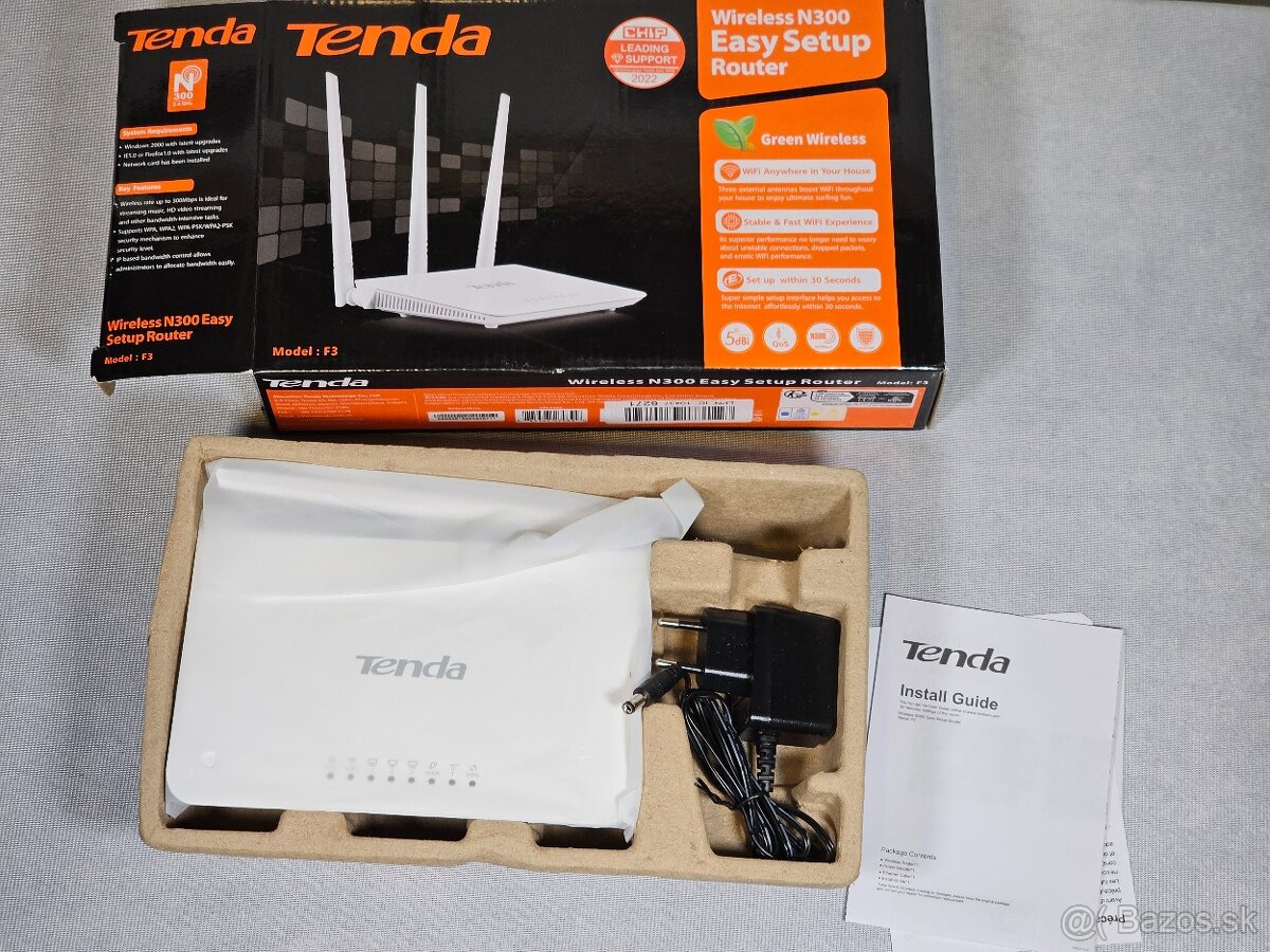 WiFi router Tenda F3 (N300) - nový