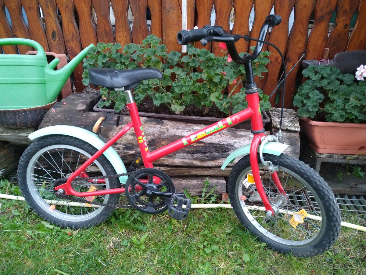 Kvalitný detský bicykel TOMI,16"kolesá pre 4-7rokov