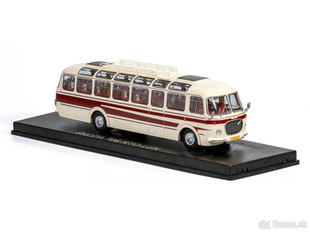 Kovový model autobusu Škoda 706 RTO Lux v měřítku 1:43