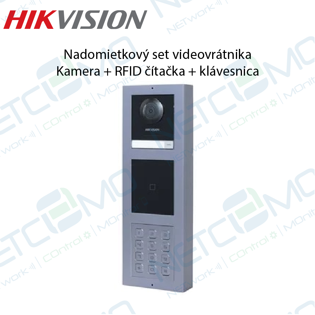 Set videovrátnika Hikvision s čítačkou kariet a klávesnicou